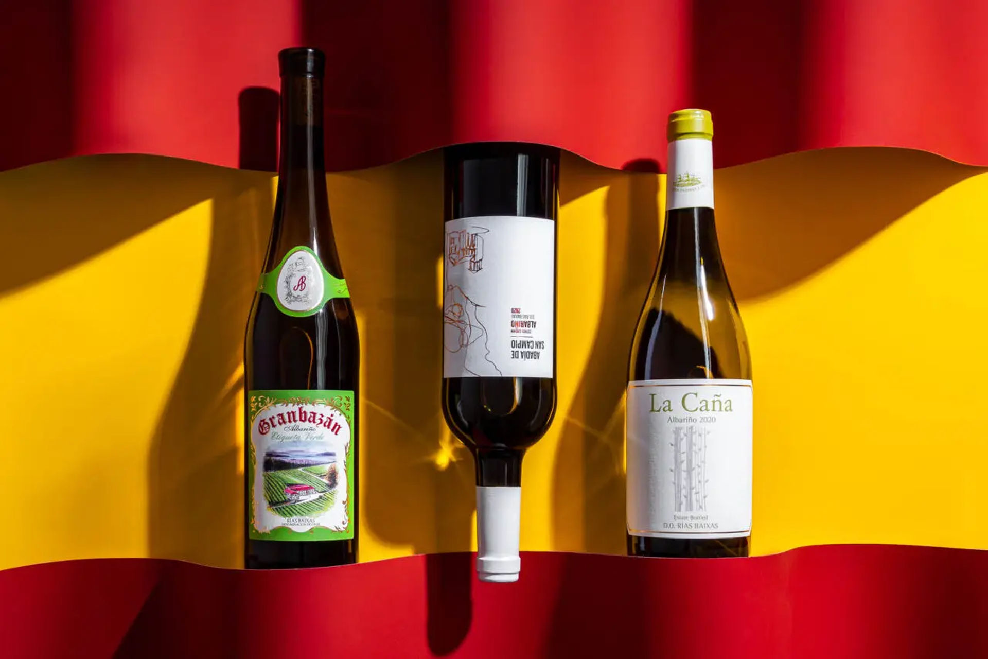 Bottles of Albariño. / Photo and Prop Styling by: Tom Arena