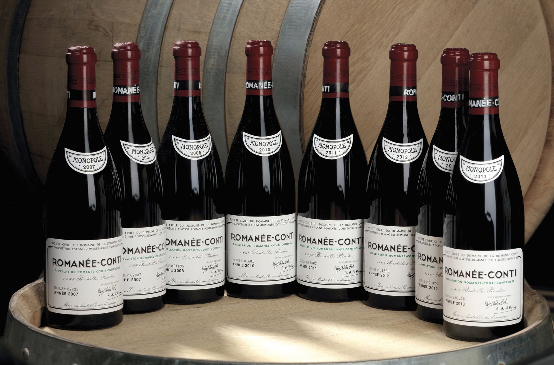 Romanée-Conti, which, according to Wine-Searcher, commands 16.270 euros per bottle (+ 25%), and has 7 wines in the standings. 