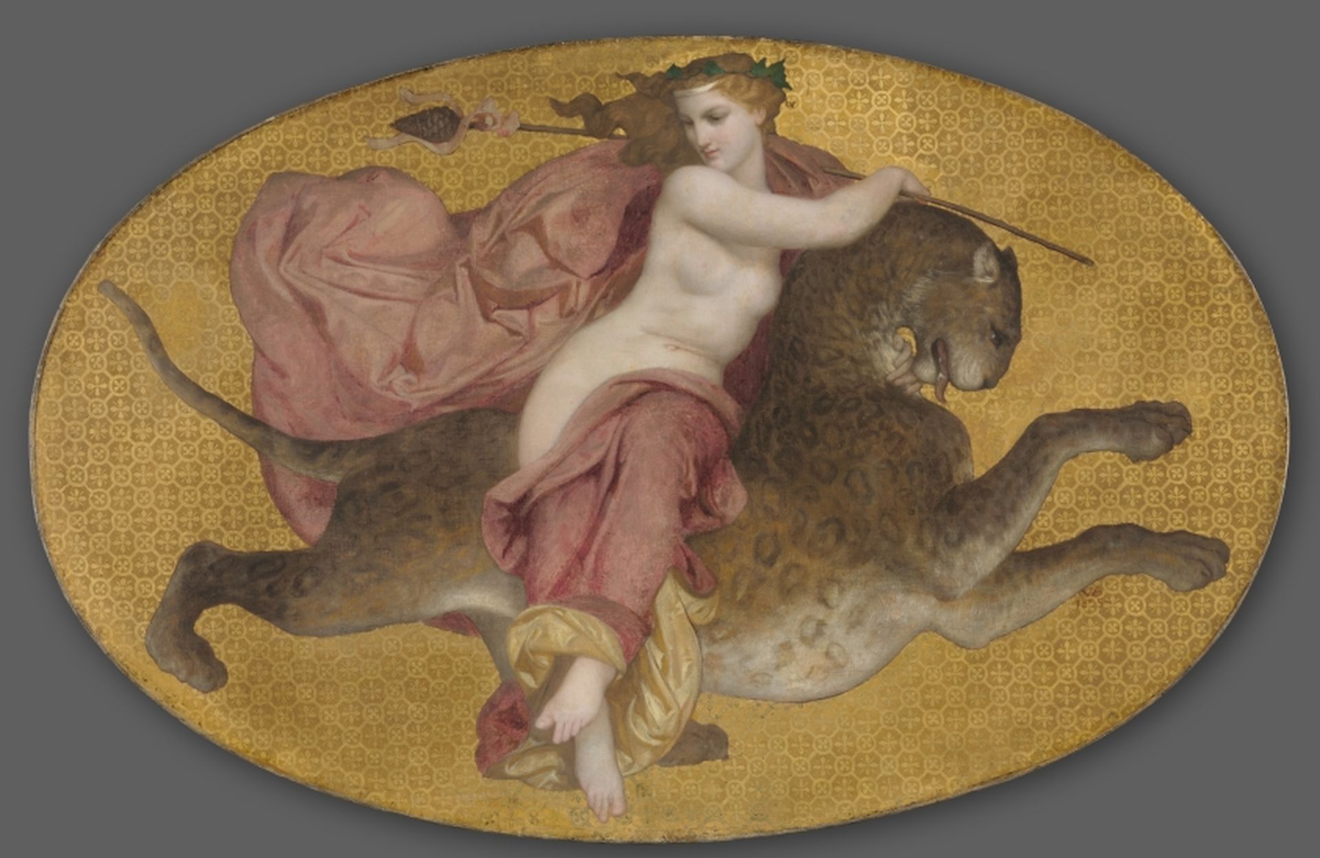 Bacchante on a Panther, Oil on fabric, 1855, William Adolphe Bouguereau