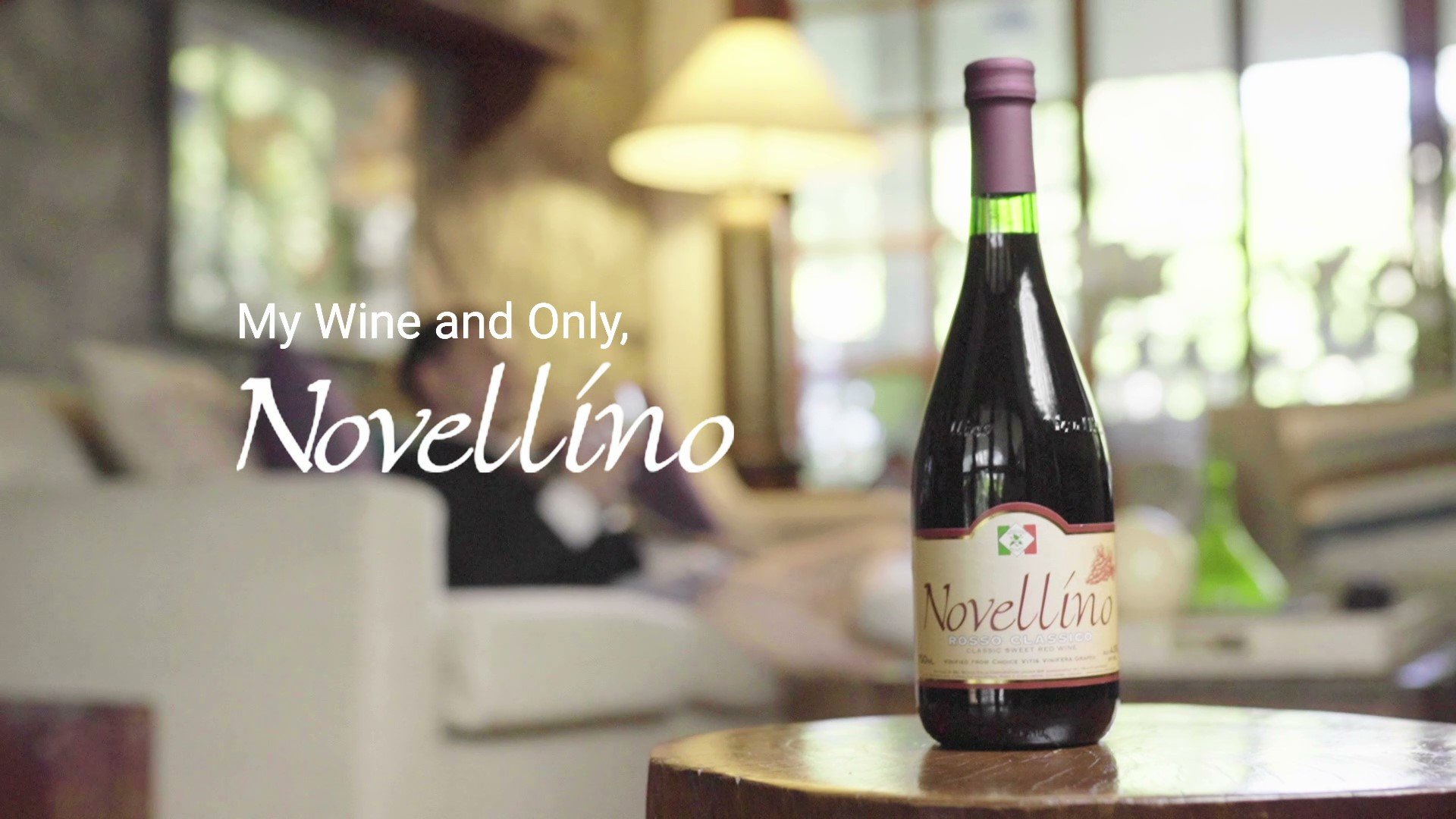 "A luxurious bottle of Novellino Wine set against a backdrop of the vibrant Philippine wine scene, highlighting the elegance and revolution in wine appreciation.