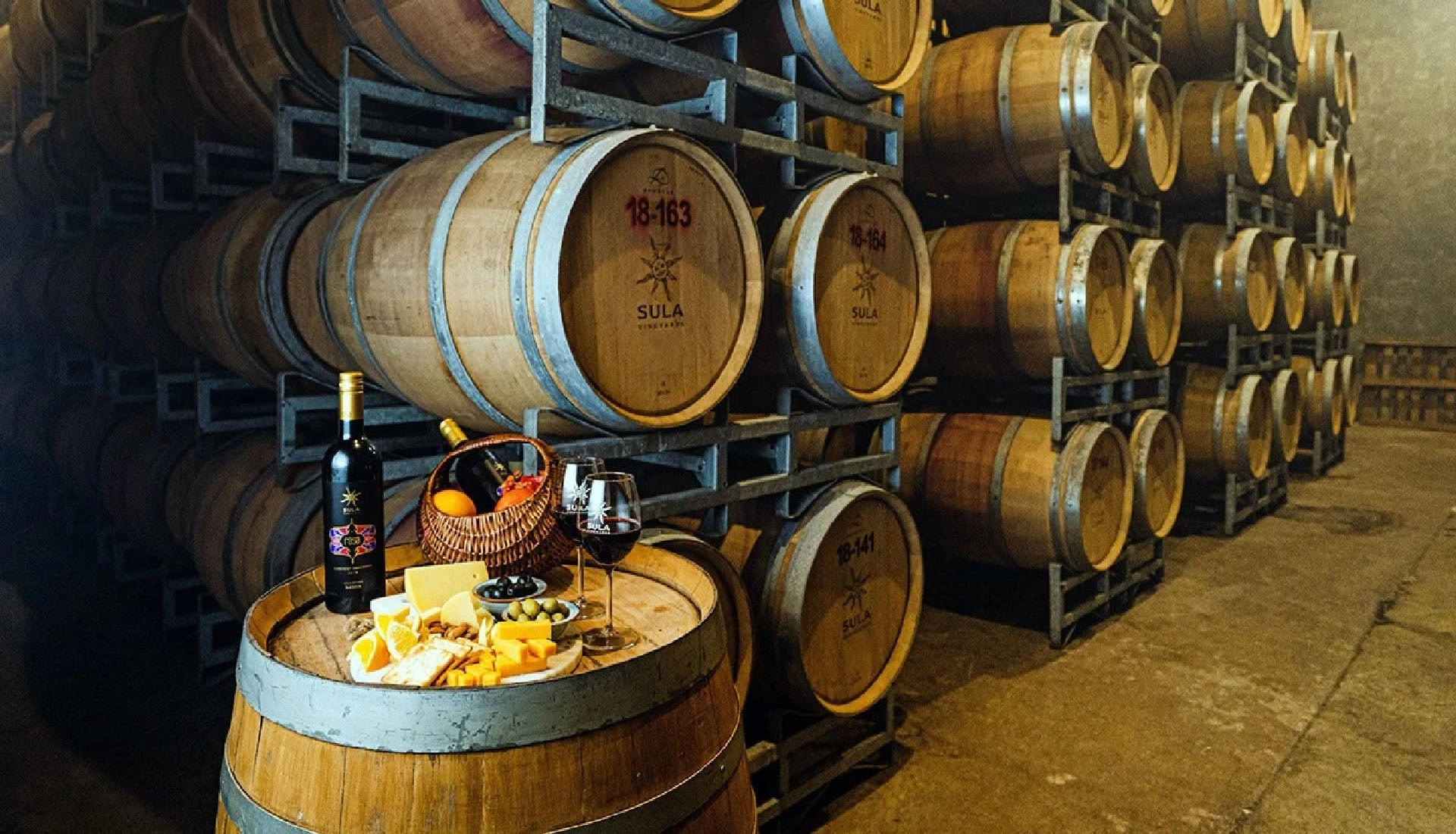 Sula’s award-winning wines in a unique wine tasting room.