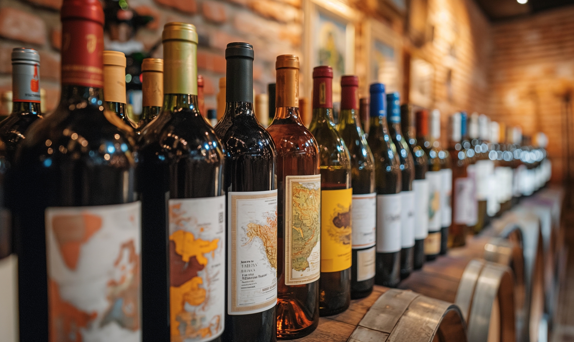 What is a Wine Everyone Likes? - A display of various wines from around the world, each representing a different culture.