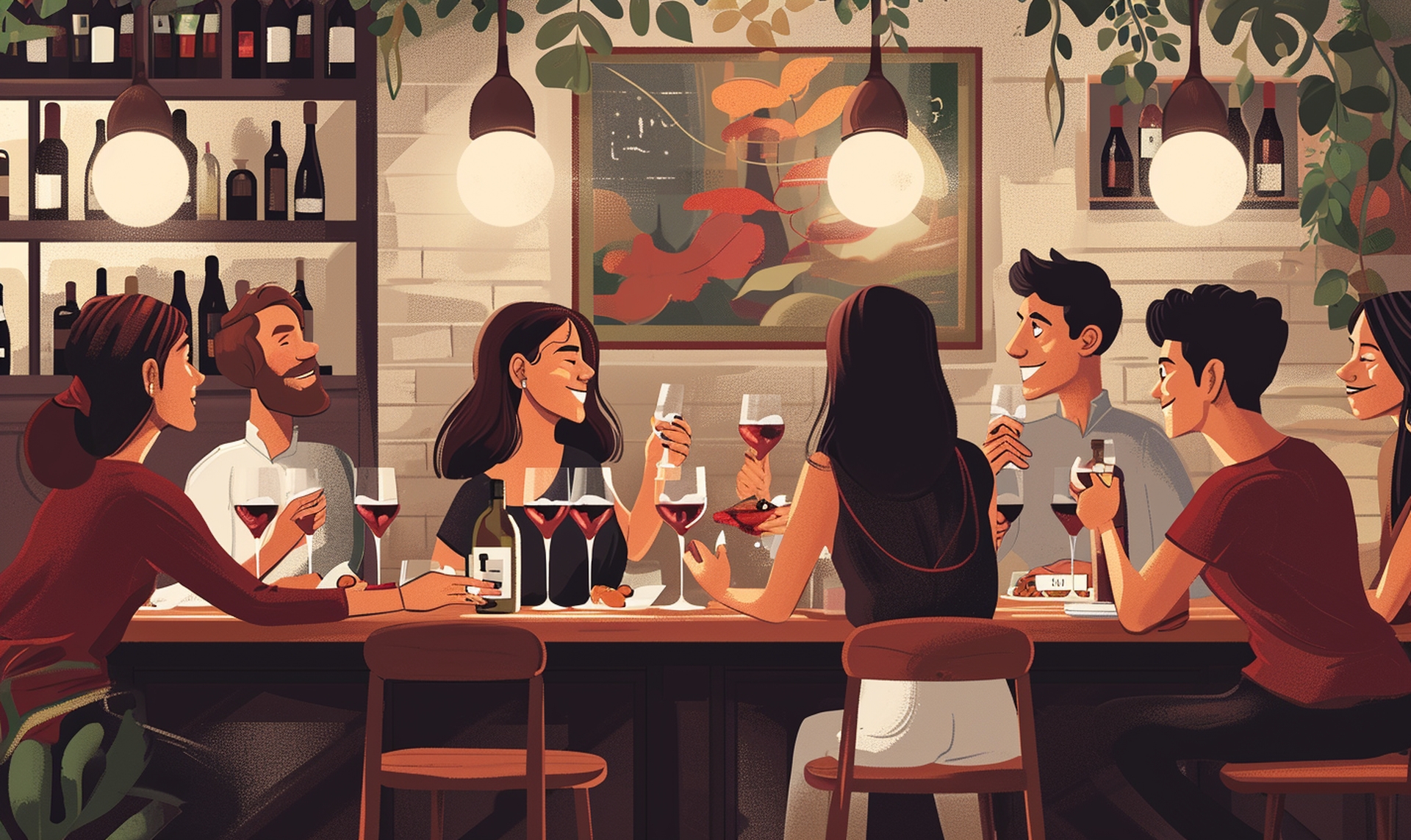 A diverse group of people enjoying a glass of wine, symbolizing the universal appeal of the wine focused on in 'What is a wine everyone likes.'