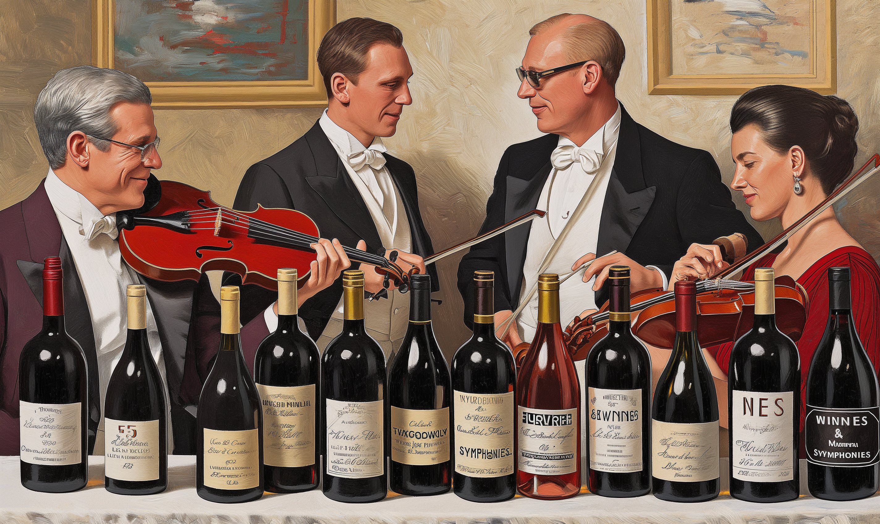 wines & symphonies - classical musicans and wines Wine & Symphonies: A visual representation of 10 harmonious pairings of wine and symphonic music."