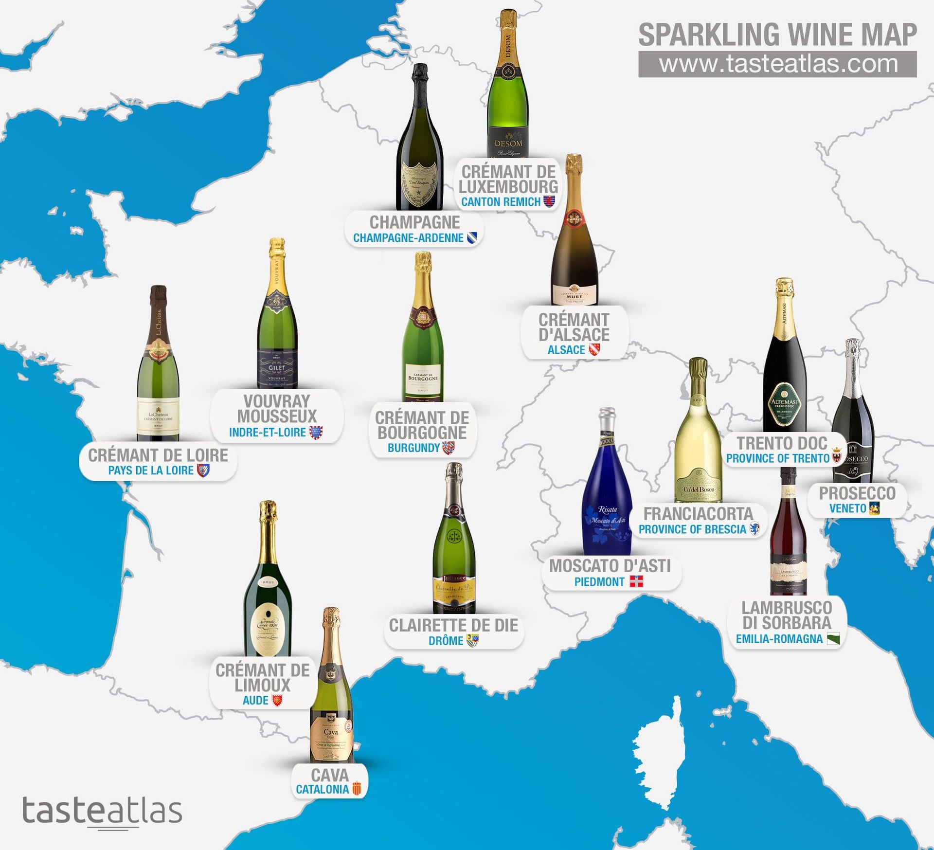 sparkling wine regions - taste atlas