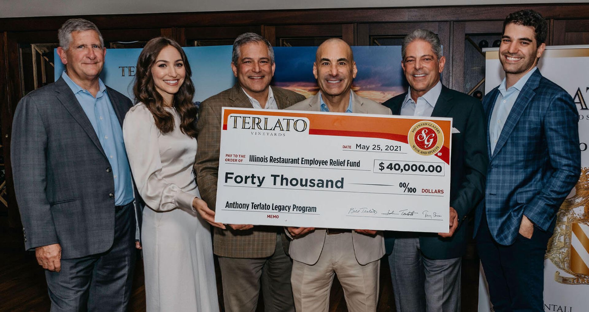 Terlato Vineyards and SGWS Donate $40,000 Honoring Tony Terlato